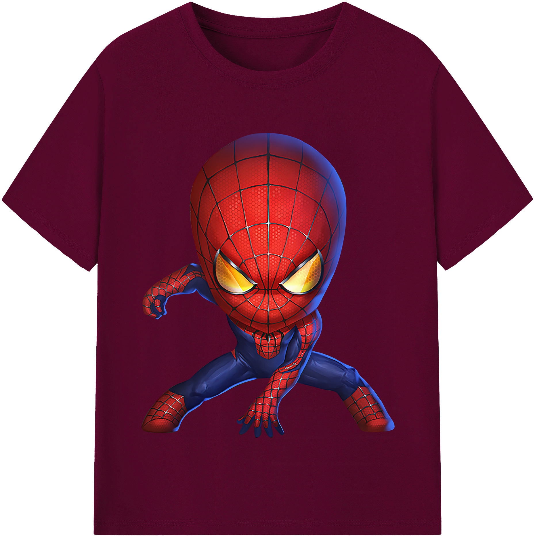 （画像用） Spider Man スパイダーマン レディースカジュアルプリントTシャツ（綿100％）
